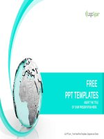 ( mẫu powerpoint ) earth printed circuit board computer PPT templates widescreen 