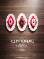 ( mẫu powerpoint ) colorful donuts on the plate powerpoint templates standard 