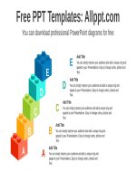 ( mẫu powerpoint ) 3d lego block powerpoint diagram 