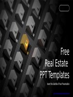 ( mẫu powerpoint ) focused golden houses powerpoint templates 