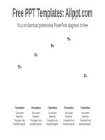 ( mẫu powerpoint ) flat triangle chart powerpoint diagram template 