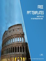 ( mẫu powerpoint ) beautiful view of famous ancient colosseum powerpoint templates widescreen 