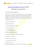 de thi hoc ki 1 lop 5 mon tieng anh nam 2020 2021 