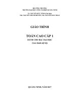 Giáo trình Toán cao cấp 1: Phần 1 - Trường ĐH Công nghiệp Quảng Ninh