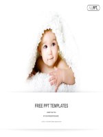 ( mẫu powerpoint ) baby is hiding under the white blanket powerpoint templates standard 