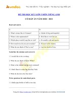 de thi hoc ki 2 lop 5 mon tieng anh nam 2020 2021 