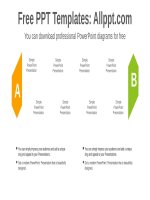 ( mẫu powerpoint ) chevron ribbon arrow powerpoint diagram template 