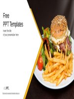 ( mẫu powerpoint ) burger with french fries powerpoint templates 