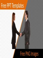 ( mẫu powerpoint ) business people shaking hands PNG PPT templates 