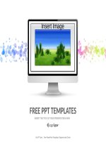 ( mẫu powerpoint ) cable in the monitor computer PPT templates standard 