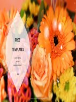 ( mẫu powerpoint ) flowers nature PPT templates widescreen 
