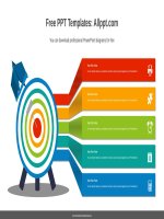 ( mẫu powerpoint ) archery target banner powerpoint diagram 