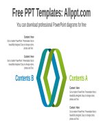 ( mẫu powerpoint ) compare ribbon chain powerpoint diagram 