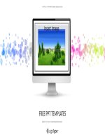 ( mẫu powerpoint ) cable in the monitor computer PPT templates widescreen 