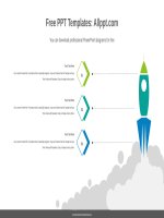 ( mẫu powerpoint ) flying rockets and clouds powerpoint diagram template 