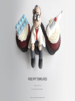 ( mẫu powerpoint ) doctor themed cupcakes medical PPT templates widescreen 