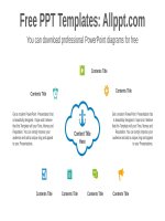 ( mẫu powerpoint ) radial cloud powerpoint diagram template 
