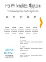 ( mẫu powerpoint ) arrow across circles powerpoint template 