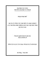 Quản lý công tác nội trú của học sinh ở các trường phổ thông dân tộc nội trú tỉnh quảng nam 1 