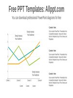 ( mẫu powerpoint ) arrow tag line chart powerpoint diagram template 