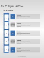 ( mẫu powerpoint ) 5 years film timeline PPT diagrams standard 