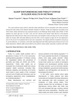 Sleep disturbances and frailty status in older adults in vietnam 