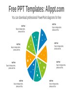 ( mẫu powerpoint ) radial circle pizza powerpoint diagram 