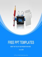 ( mẫu powerpoint ) 3d television man education powerpoint templates standard 
