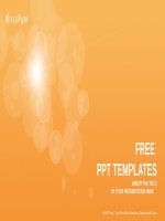 ( mẫu powerpoint ) orange bubbles abstract PPT templates widescreen 