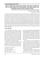 Thực trạng rối loạn chức năng tình dục và một số yếu tố liên quan ở phụ nữ mang thai đến khám thai tại bệnh viện phụ sản trung ương 