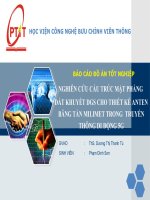 NGHIÊN CỨU CẤU TRÚC MẶT PHẲNG  ĐẤT KHUYẾT DGS CHO THIẾT KẾ ANTEN BĂNG TẦN MILIMET TRONG  TRUYỀN THÔNG DI ĐỘNG 5G