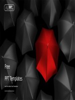 ( mẫu powerpoint ) stand out red umbrella powerpoint templates 