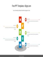 ( mẫu powerpoint ) 3d square list powerpoint diagram template 