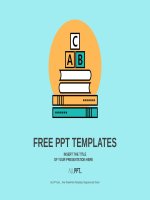 ( mẫu powerpoint ) alphabet letter ABC blocks on books powerpoint templates standard 