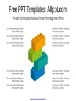 ( mẫu powerpoint ) lego brick block powerpoint diagram 