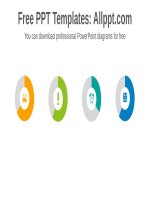 ( mẫu powerpoint ) colorful donuts charts powerpoint diagram template 