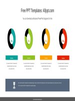 ( mẫu powerpoint ) simple donut charts powerpoint diagram template 