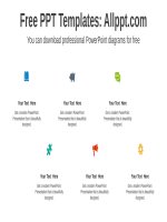 ( mẫu powerpoint ) diagonal emphasis square PPT diagram 