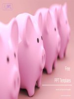 ( mẫu powerpoint ) pink piggy bank powerpoint templates 