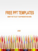 ( mẫu powerpoint ) colored pencils education powerpoint templates standard 