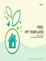 ( mẫu powerpoint ) green house on the plants and butterflies powerpoint templates standard 