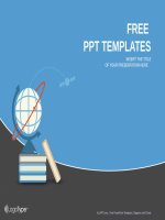 ( mẫu powerpoint ) globe on the book education PPT templates standard 