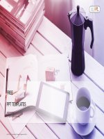 ( mẫu powerpoint ) cup of coffee and smartphone computer powerpoint templates widescreen 