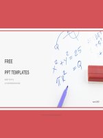 ( mẫu powerpoint ) mathematics formula on board education PPT templates standard 
