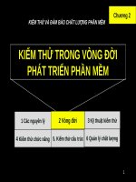 Bài giảng Kiểm thử và đảm bảo chất lượng phần mềm: Chương 2