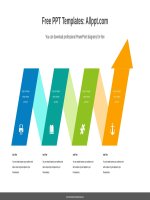 ( mẫu powerpoint ) cascading ribbon arrow powerpoint diagram 