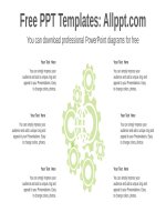 ( mẫu powerpoint ) radial circle gears powerpoint diagram template 