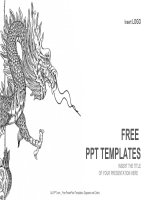 ( mẫu powerpoint ) chinese style dragon recreation powerpoint templates widescreen 