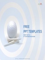 ( mẫu powerpoint ) golf ball and white tees powerpoint templates standard 