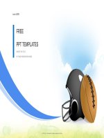 ( mẫu powerpoint ) american football ball sports powerpoint templates widescreen 